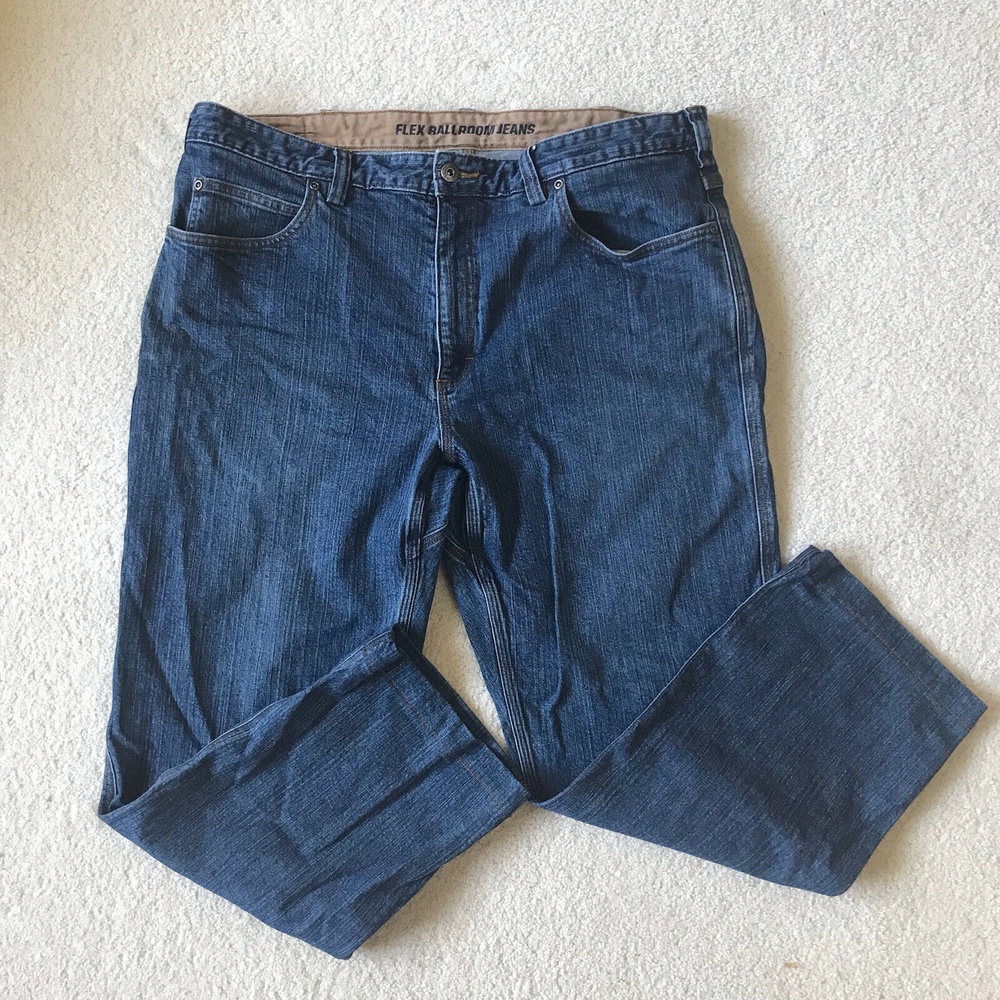 Duluth Trading Flex Ballroom Jeans Men's Denim Jeans Size 38